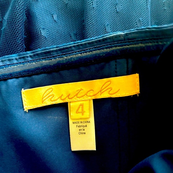 Hutch Navy Blue Bow Strapless Dress - Picture 5 of 6